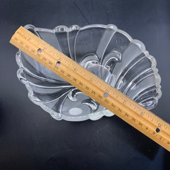 Vintage Walther Clear & Frosted Glass Fruit Bowl Made in Germany - Picture 10 of 11